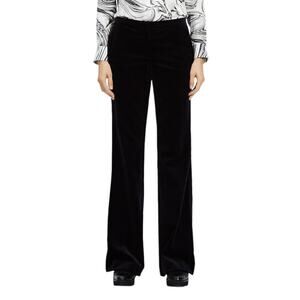 Theory pants Demitria high waist flare pants velvet black size 16